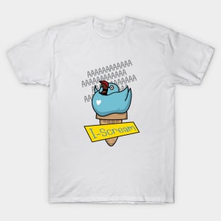 I-Scream Blue Ring-necked Parakeet T-Shirt